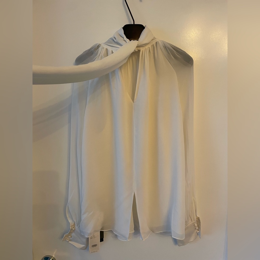 White silk blouse